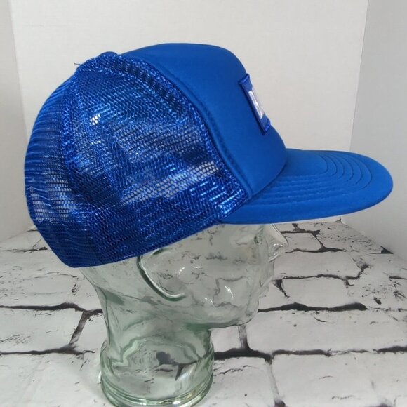 Baader Blue Vintage Snapback Trucker Hat Foam Front Ball Cap - Picture 3 of 7